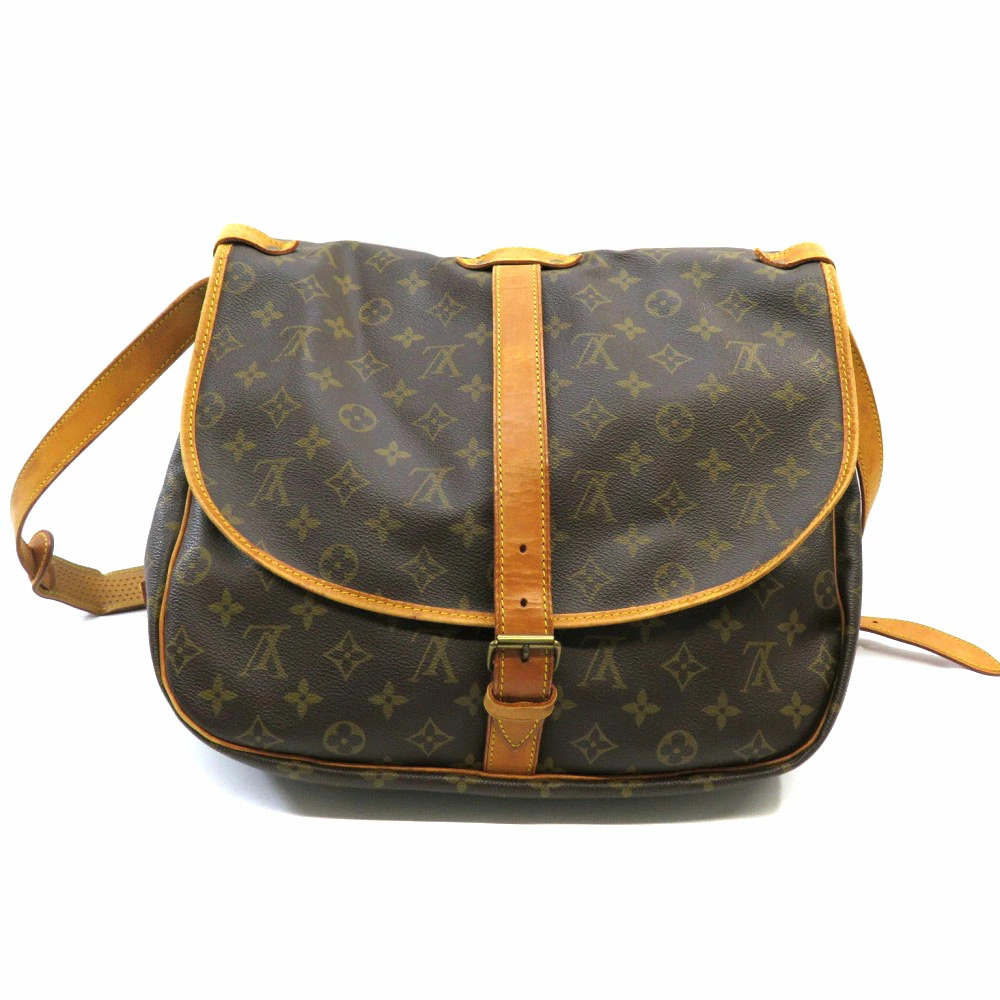 LOUIS VUITTON Saumur Monogram Brown Bag Shoulder